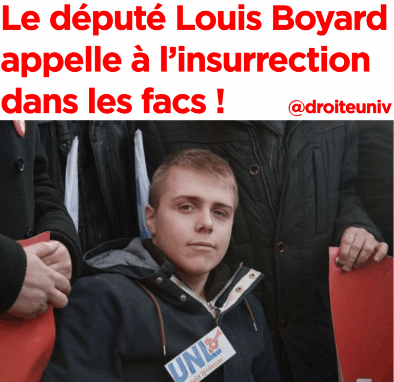 Le député Louis Boyard appelle à l’insurrection dans les universités !
