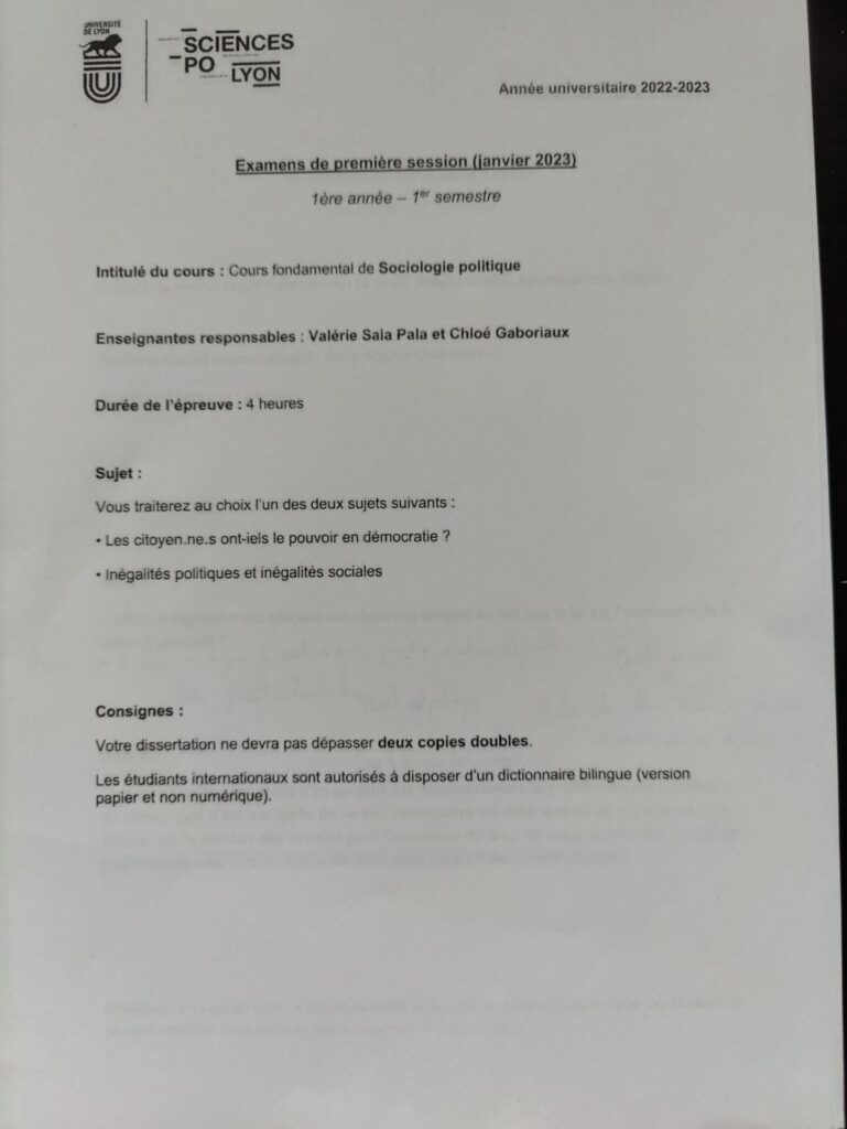 «Les citoyen.ne.s ont-iels le pouvoir?» : À l’IEP de Lyon, l’écriture inclusive jusque dans les partiels