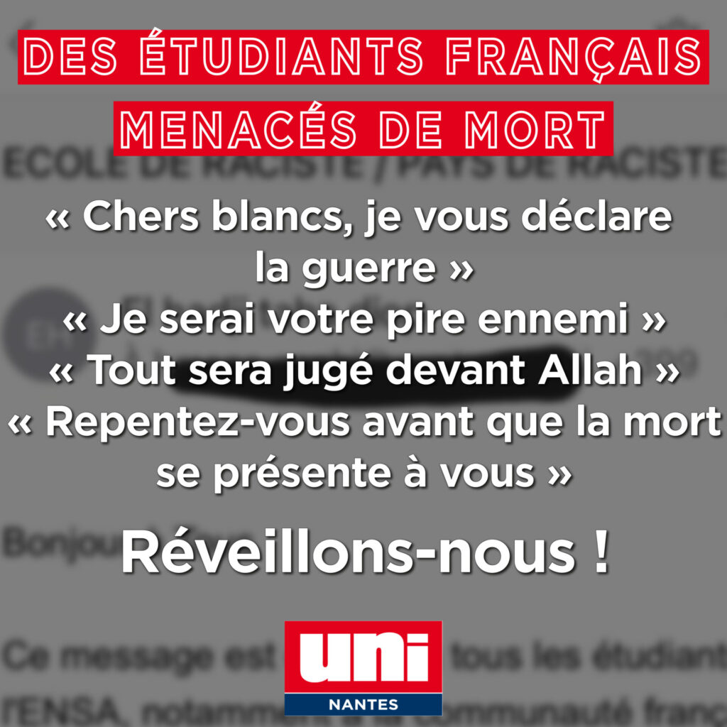 « Chers blancs, je vous déclare la guerre »