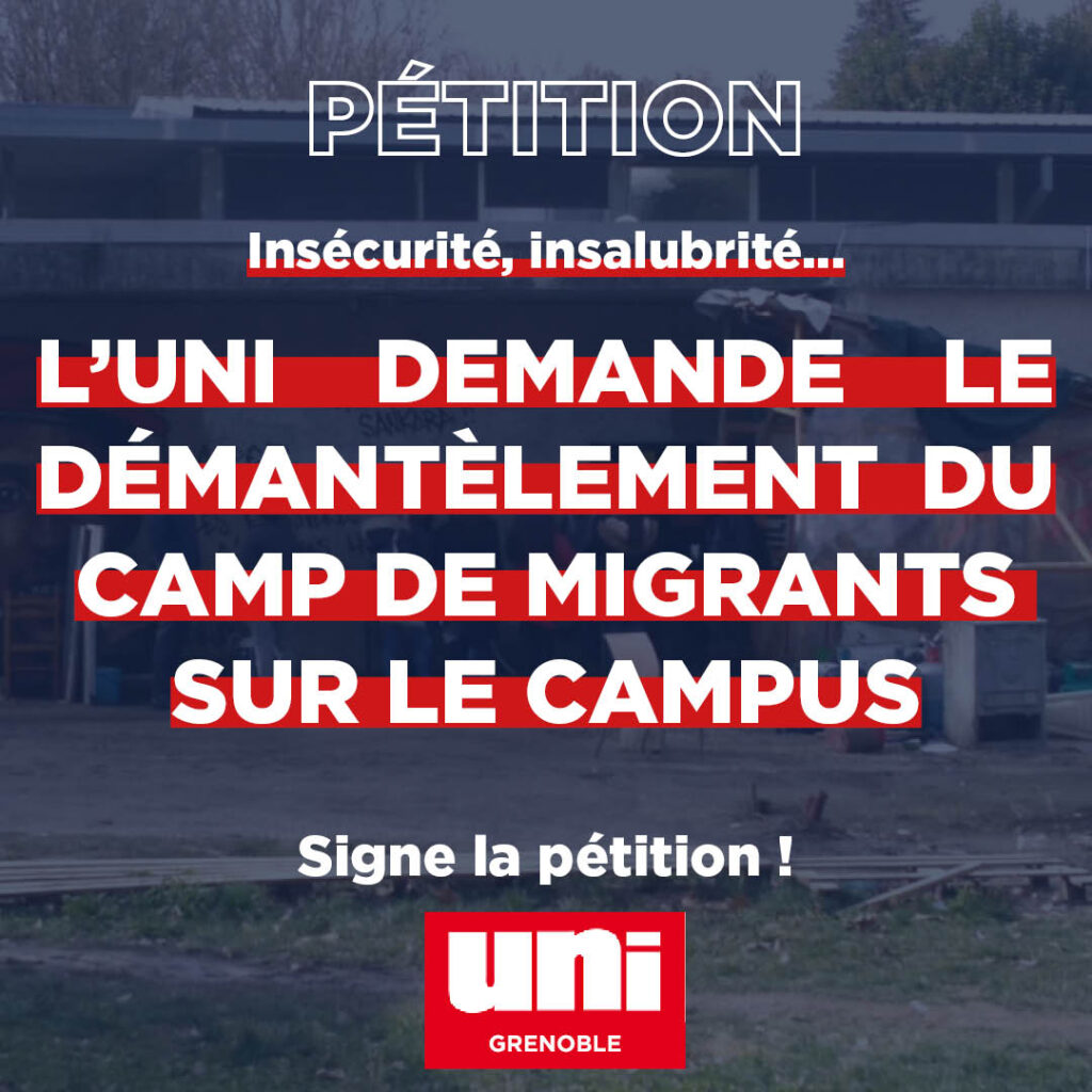 Pour le démantèlement du camp de migrants sur le campus de Grenoble !