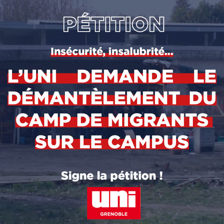 Pour le démantèlement du camp de migrants sur le campus de Grenoble !