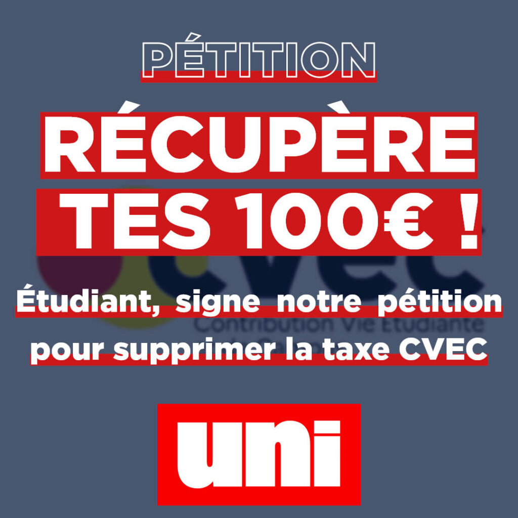 Pour la suppression de la taxe étudiante CVEC !