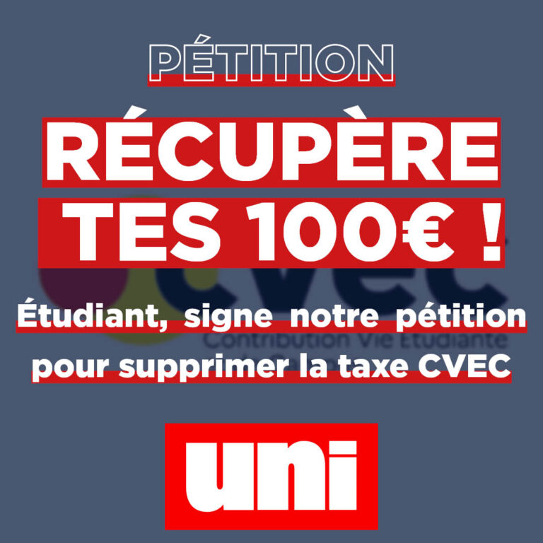Pour la suppression de la taxe étudiante CVEC !
