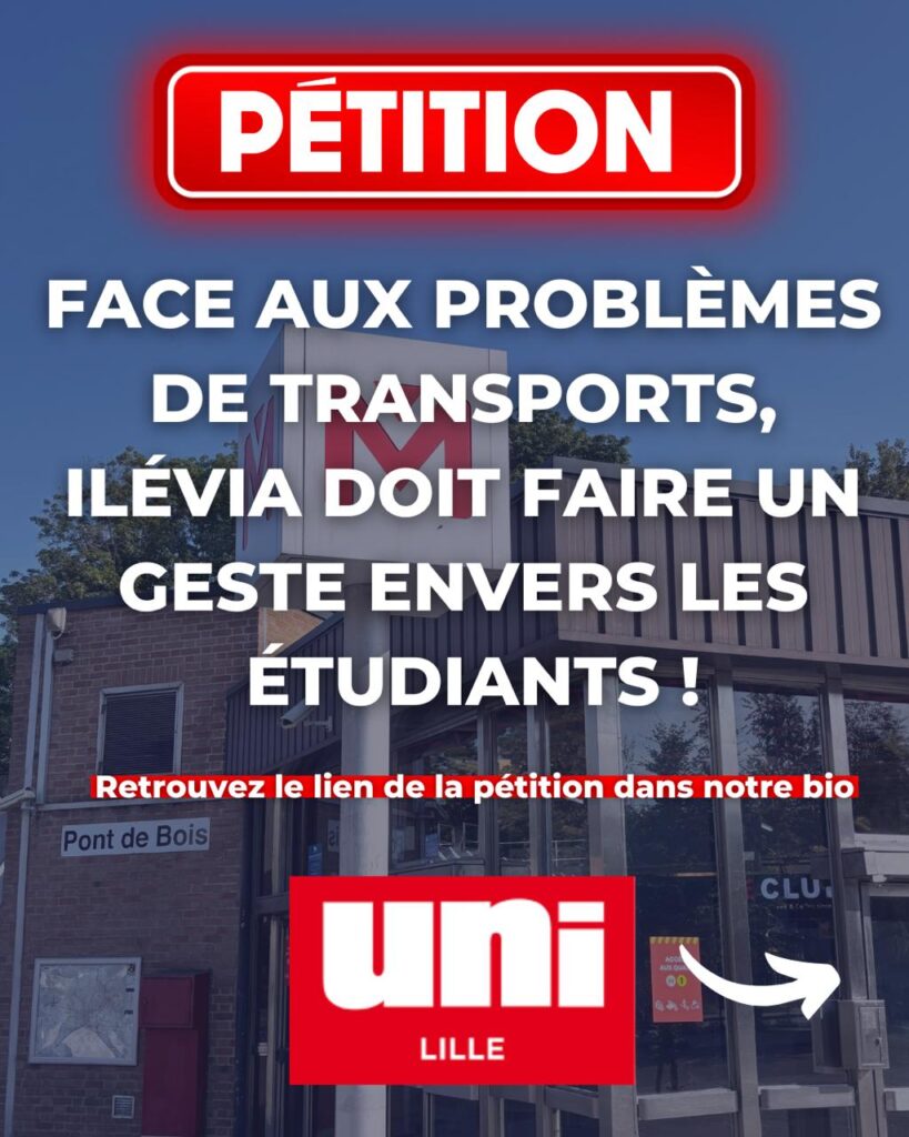 Pétition : Face aux problèmes de transports, Ilévia doit faire un geste envers les étudiants