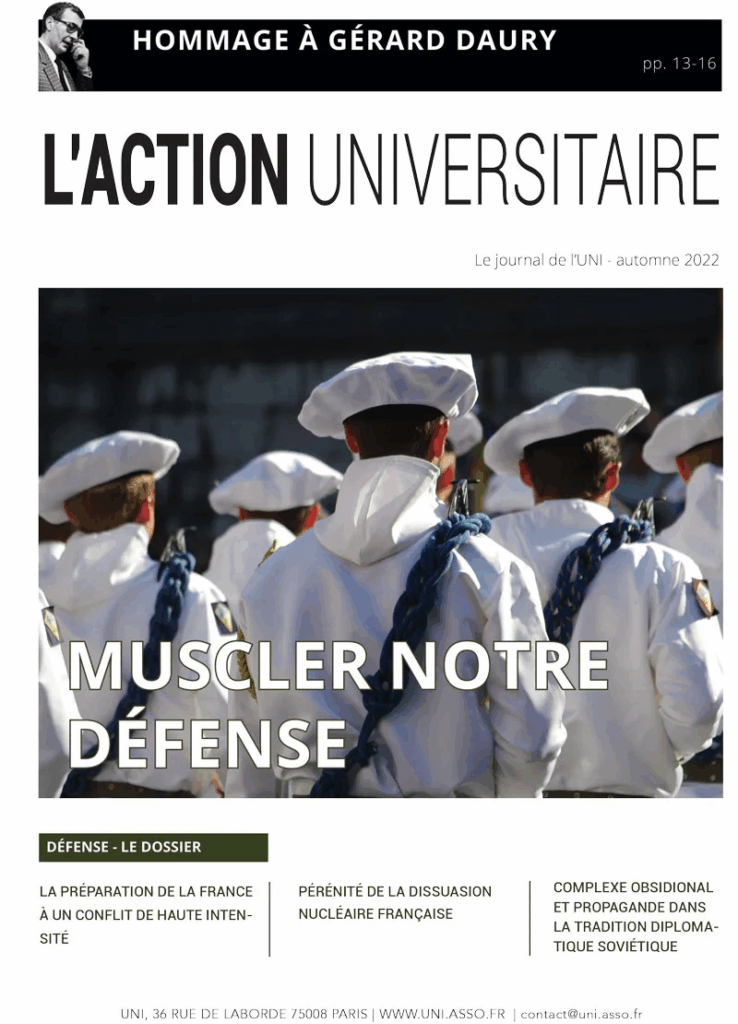 Muscler notre Défense – Hommage Gérard DAURY